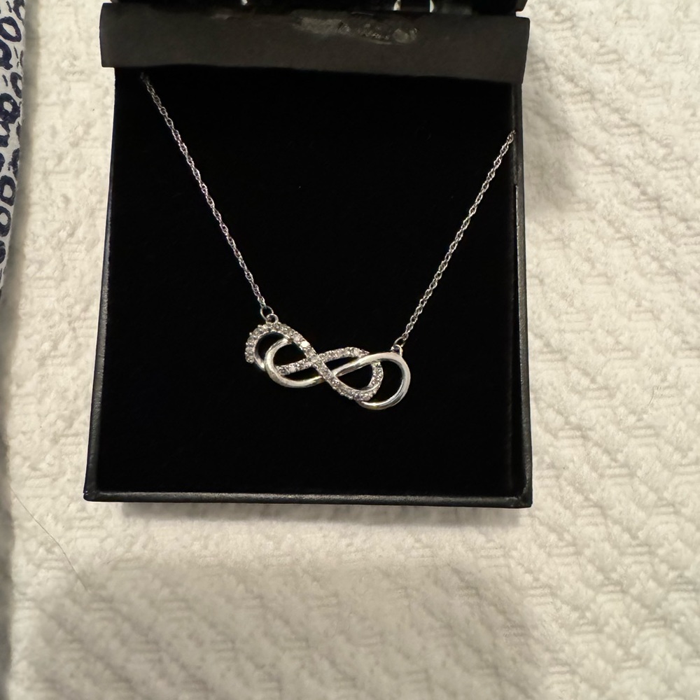 Diamond infinity necklace